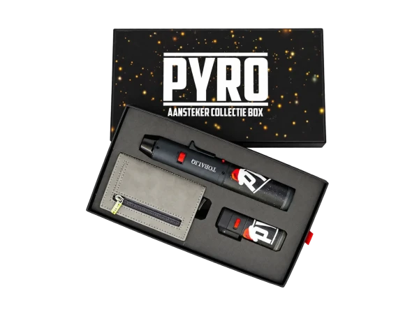 Pyro Collectie Aansteker box *Kersteditie* | Lichtgrijs